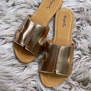 Rose Gold Sandals!!